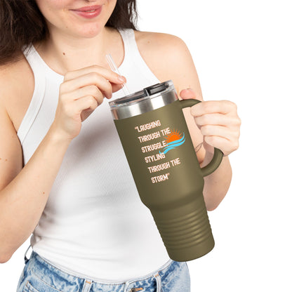Insulated 40oz Travel Mug with Sunrise Design | Perfect for On-the-Go, Camping, Travel, or Everyday Use | Ideal Gift for Coffee Lovers