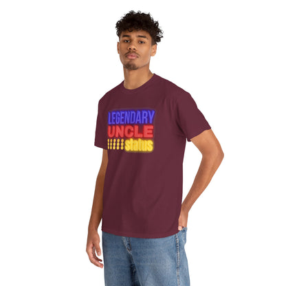 Legendary Uncle Heavy Cotton Tee, Gift for Uncle, Family Reunion Shirt, Fun Uncle T-Shirt, Birthday Gift for Him, Casual Wear