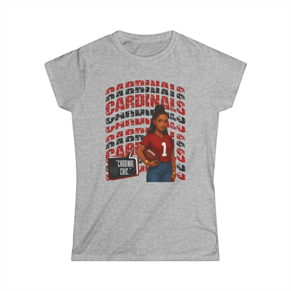 Cardinals Women's Softstyle Tee - Cheerful Sportswear, Gift for Fans, Casual Outfit for Game Days, Birthday, Football Game, Team Spirit