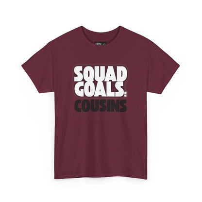Cousins Squad Goals T-Shirt, Family Reunion Shirt, Unisex Graphic Tee, Cousin Gift, Summer BBQ Style, Matching Family Apparel