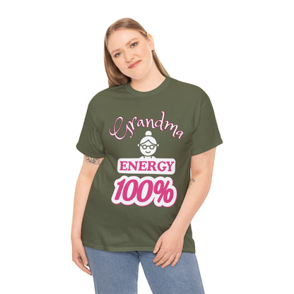 Fun Grandma Energy T-Shirt, Gift for Grandmothers, Casual Tee, Family Reunion Wear, Cute Gift for Mother's Day, Humor Shirt