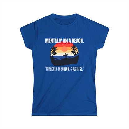 Beach Vibes Women's Tee - Relaxed Style, Gift for Vacation Lovers, Summer Outfits, Casual Wear, Travel Shirts