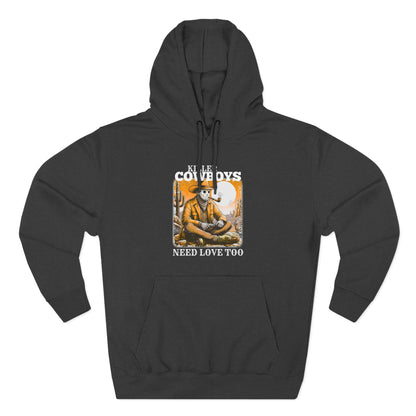 Three-Panel Fleece Hoodie-Front & Back Images