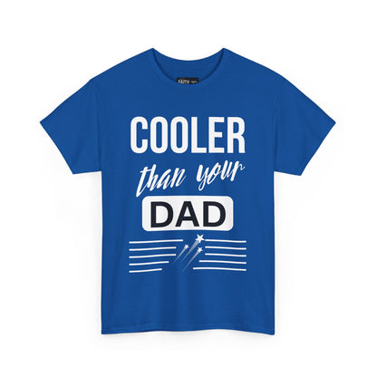 Cooler Than Your Dad Tee - Funny Gift for Dads, Unisex Cotton T-Shirt, Father's Day, Birthday, Casual Wear, Gift for Him, Dad Humor