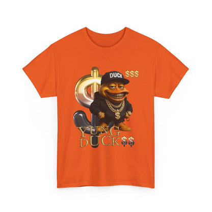 Yung Duck$$ Unisex Heavy Cotton Tee - Fun Streetwear T-Shirt for Casual Outfits