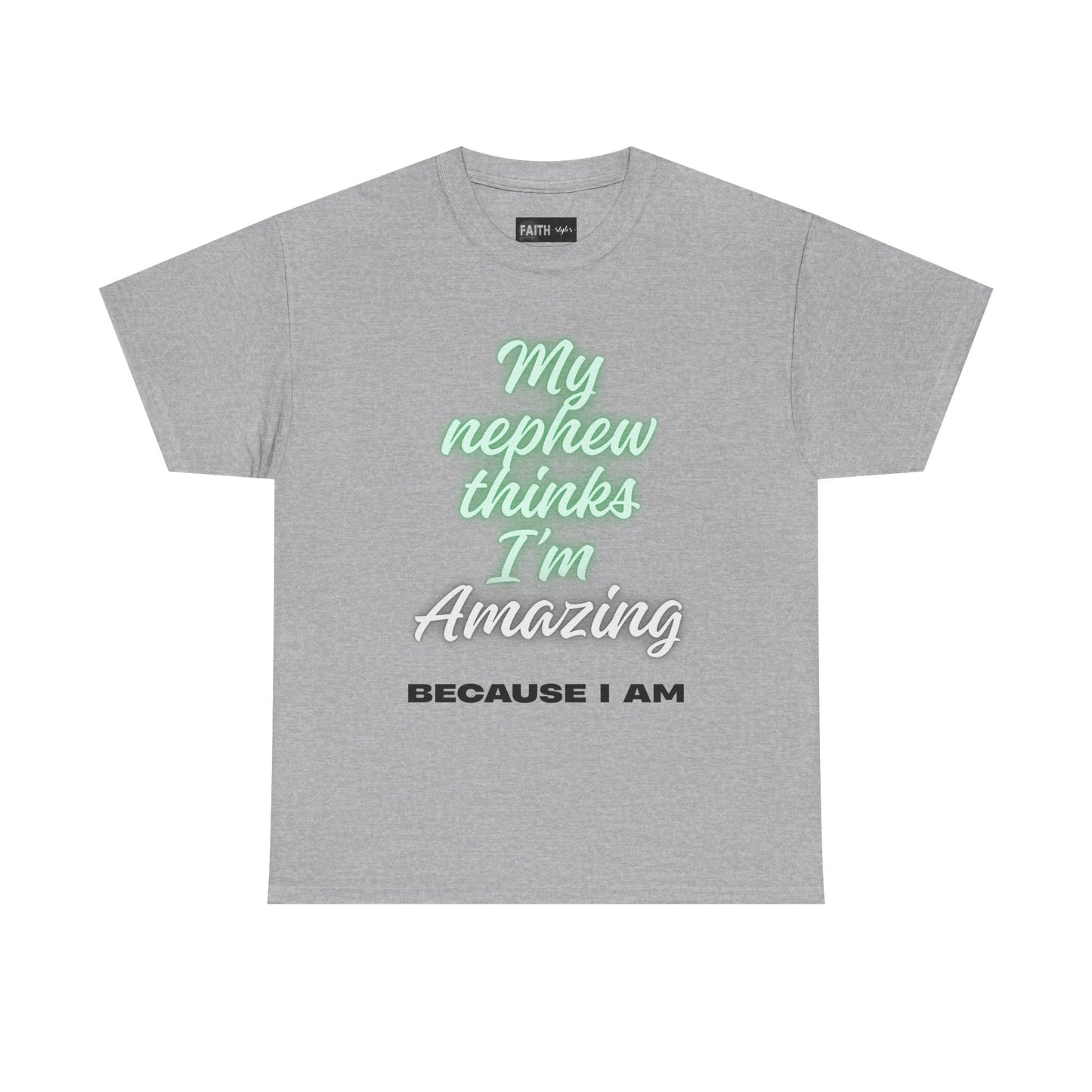 Unisex Heavy Cotton Tee - My Nephew Thinks I'm Amazing, Perfect Gift for Family, Birthday Tee, Funny Quote Shirt, Casual Wear, Gifts [...]