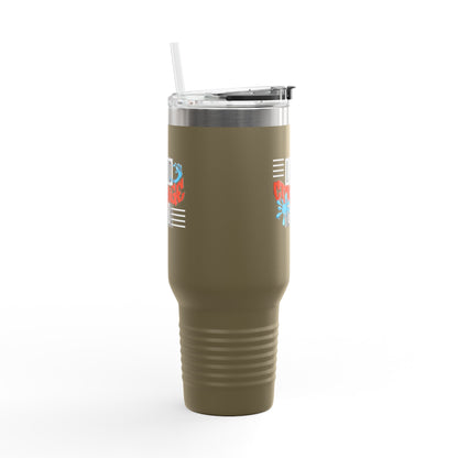Liquid Courage Insulated Travel Mug | 40oz Travel Cup, Unique Camping Gift, Motivational Coffee Cup, Adventure Drinkware, Outdoor Mug