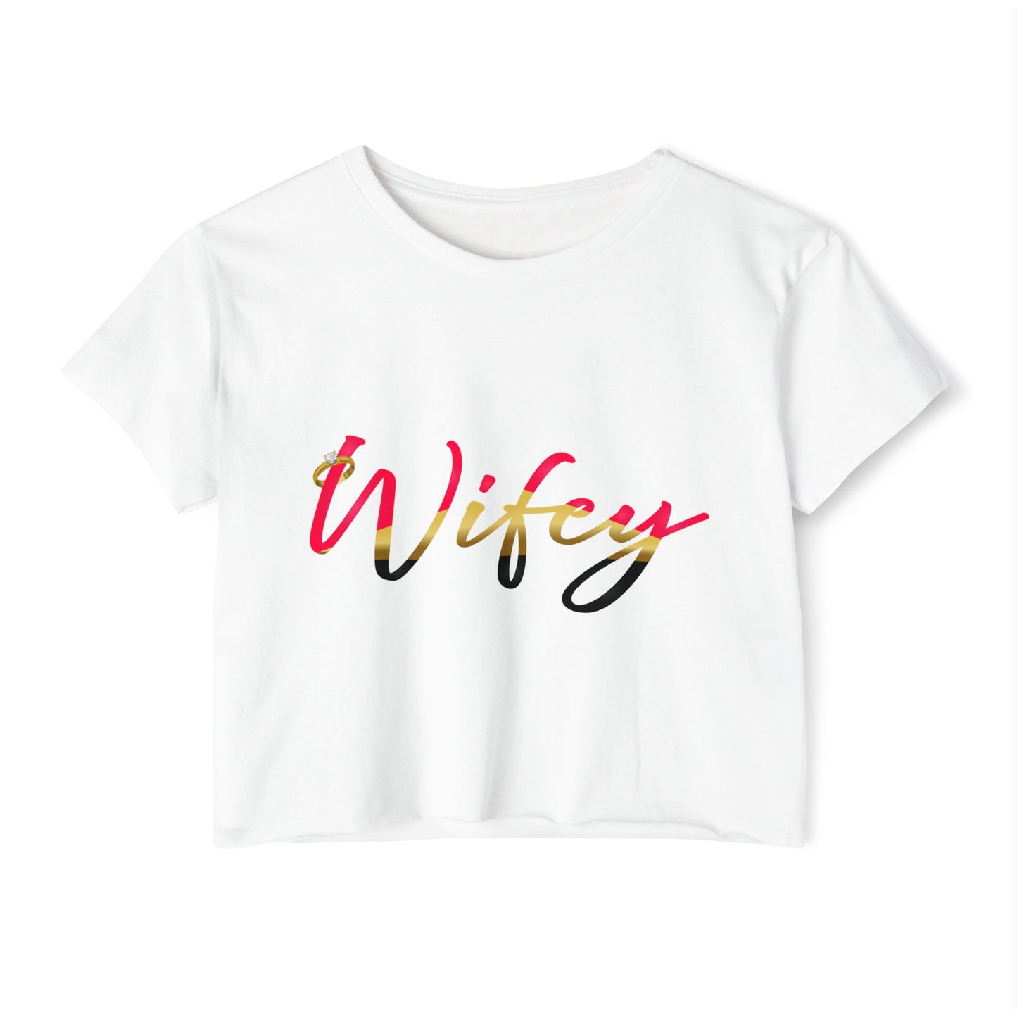 Women's Festival Crop Top, Cute Wifey Top, Summer Crop Shirt, Boho Style Tee, Trendy Women's Apparel, Festival Outfit