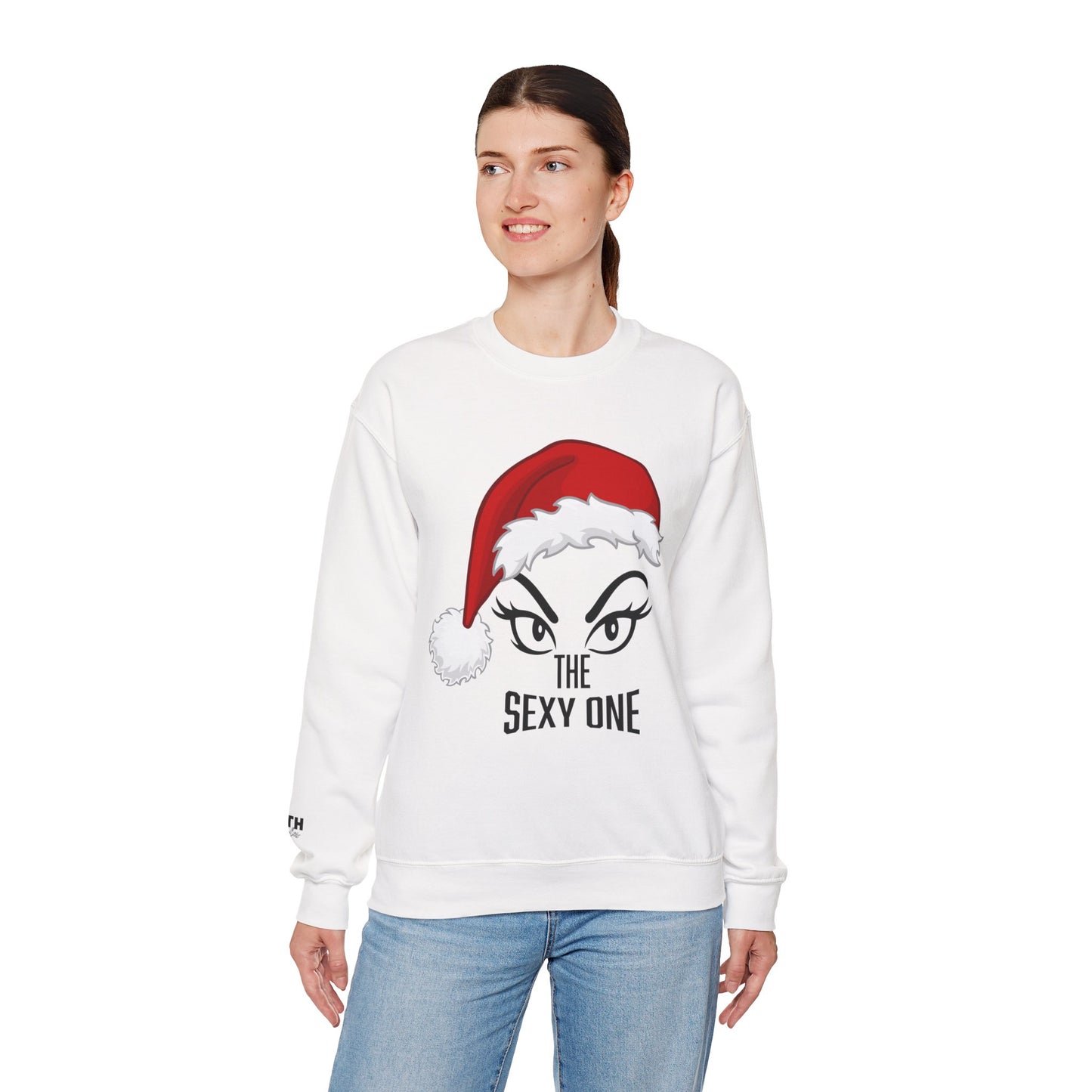 Sexy One Christmas Sweatshirt – Santa Hat Graphic Holiday Crewneck