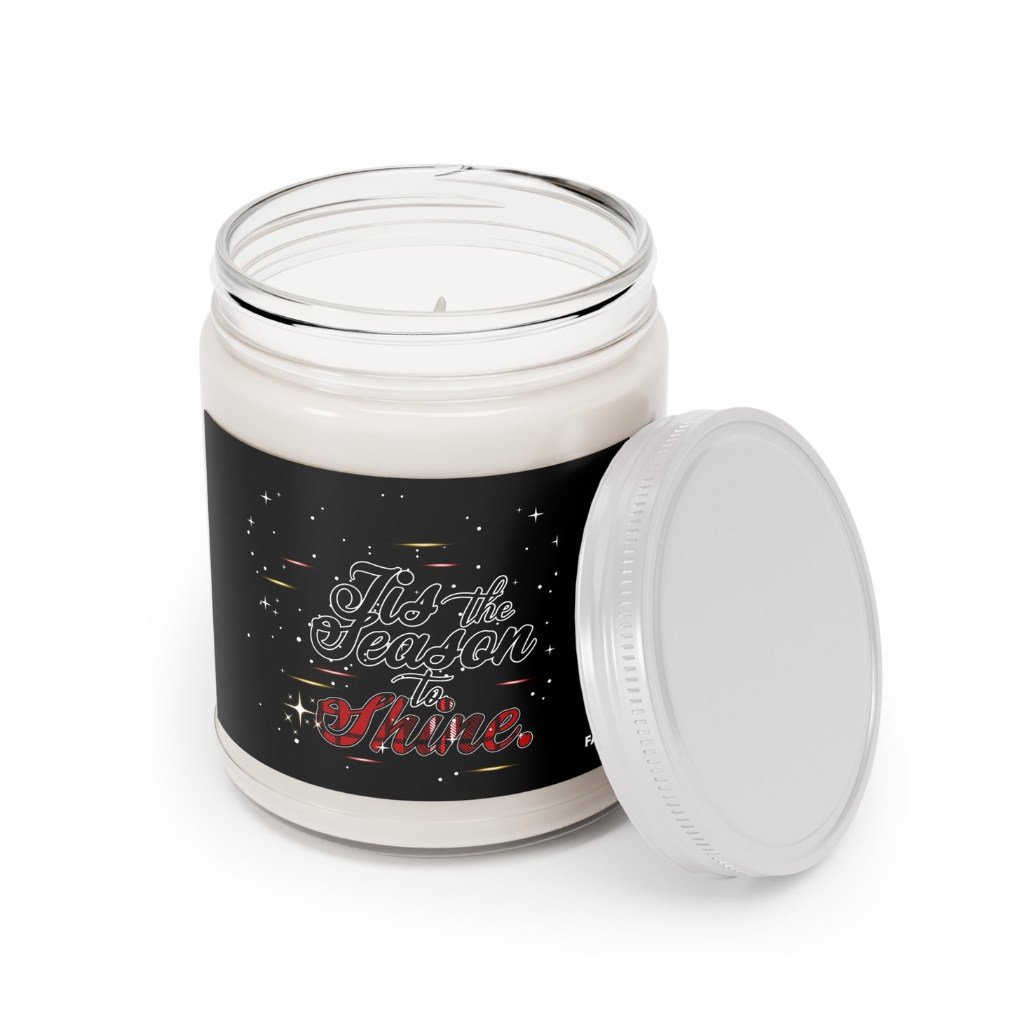 Holiday Soy Candle 9oz — "Tis the Season to Shine" Scented Jar