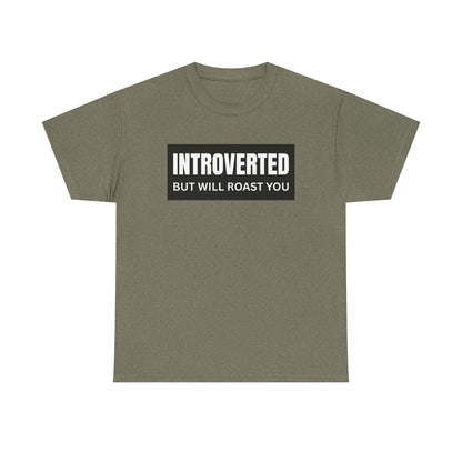 Introverted But Will Roast You Male Tee, Funny T-Shirt for Introverts, Perfect Gift for Friends, Humorous Apparel, Great for Casual [...]