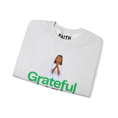 Women Grateful AF Crewneck Sweatshirt | Cozy Unisex Pullover for Thanksgiving, Gifts, and Everyday Wear
