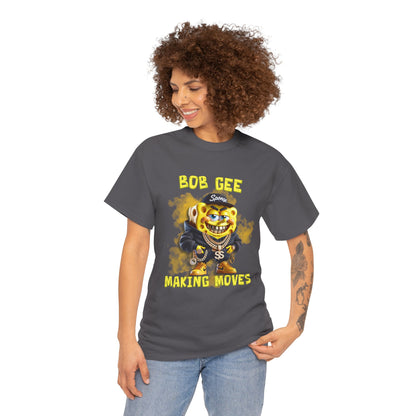 Bob Gee Making Moves Unisex Heavy Cotton Tee - Fun Graphic Tee for Streetwear Enthusiasts