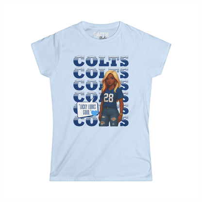 Colts Cheer Women's Softstyle Tee - Perfect for Game Day, Football Fans, Casual Wear, Sports Events, Gift Idea, Team Spirit