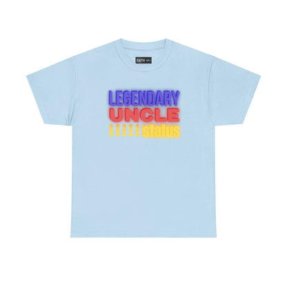 Legendary Uncle Heavy Cotton Tee, Gift for Uncle, Family Reunion Shirt, Fun Uncle T-Shirt, Birthday Gift for Him, Casual Wear