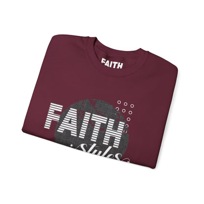 Faith Styles Unisex Heavy Blend™ Crewneck Sweatshirt - Cozy Spiritual Apparel for Everyday Wear, Gift for Friends, Comfort