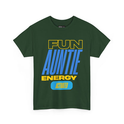 Fun Auntie Energy Activated Tee - Perfect Gift for Cool Aunts, Casual Wear, Gifting, Family Celebrations, Aunt's Day