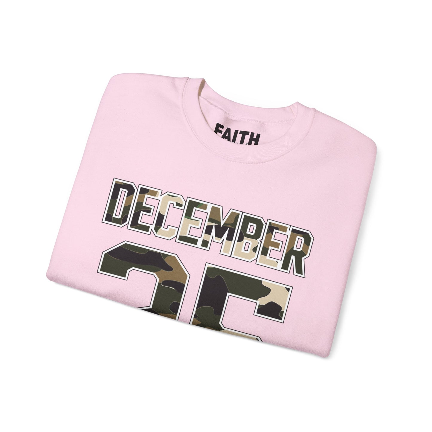 December 25 Camouflage Crewneck Sweatshirt - Christmas Holiday Tee