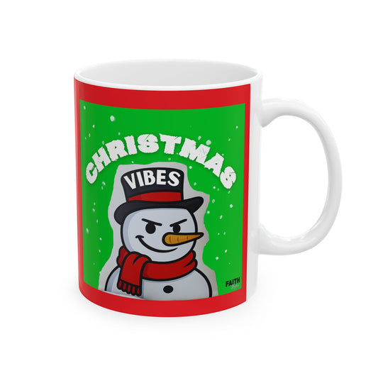 Christmas Vibes Ceramic Mug – Cute Holiday Coffee Cup (11oz/15oz)