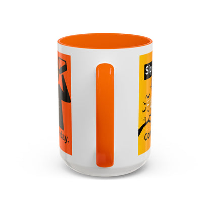 Halloween-Themed Coffee Mug, Sip It Believe It Conquer the Day, Fall Decor, Gift for Pumpkin Lovers, Autumn Kitchenware
