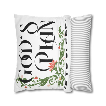 God's Plan Inspirational Pillowcase, Decorative Pillow Cover, Home Decor, Gift for Sleep Lovers, Cozy Bedroom Accent