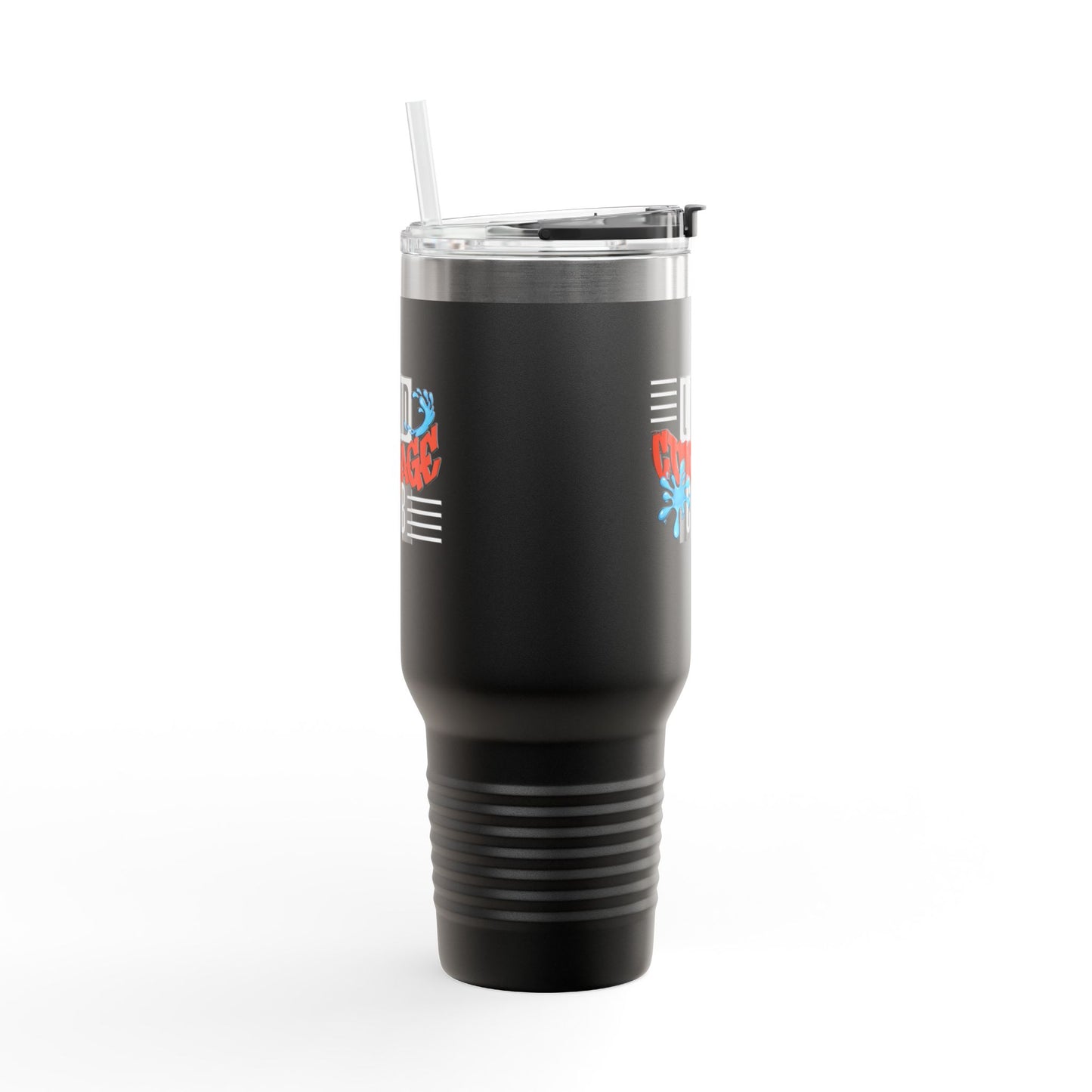 Liquid Courage Insulated Travel Mug | 40oz Travel Cup, Unique Camping Gift, Motivational Coffee Cup, Adventure Drinkware, Outdoor Mug