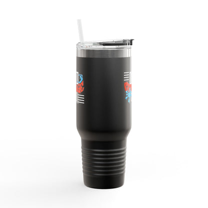 Liquid Courage Insulated Travel Mug | 40oz Travel Cup, Unique Camping Gift, Motivational Coffee Cup, Adventure Drinkware, Outdoor Mug