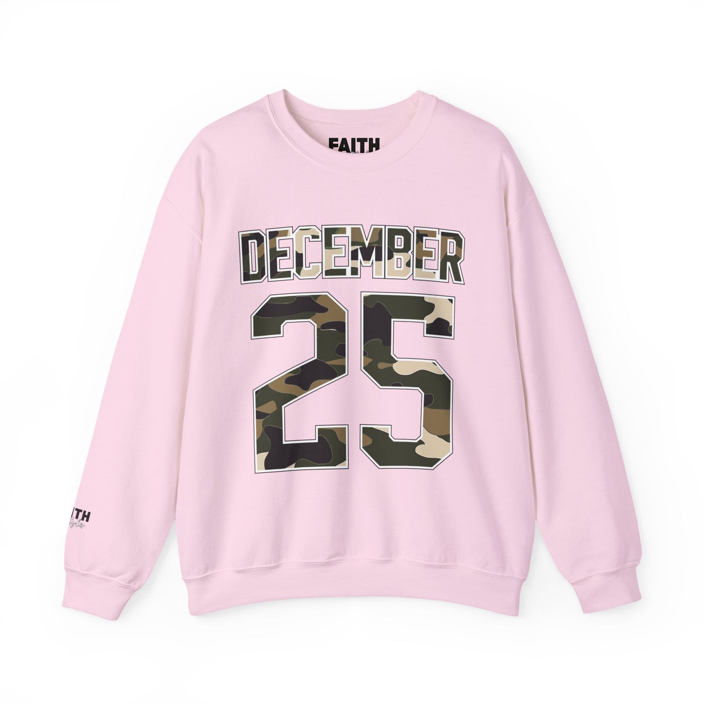 December 25 Camouflage Crewneck Sweatshirt - Christmas Holiday Tee