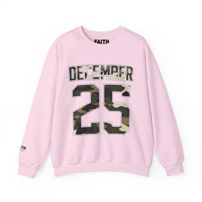 December 25 Camouflage Crewneck Sweatshirt - Christmas Holiday Tee