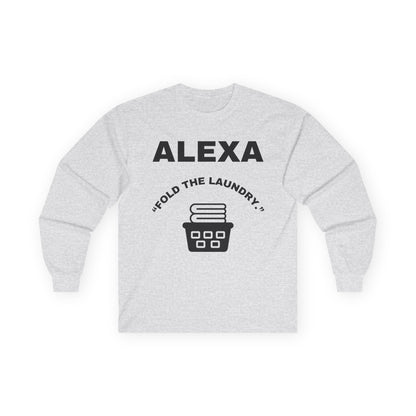 Funny Laundry Long Sleeve Tee, Gift for Mom, Birthday Gift, Homeowner Shirt, Casual Wear, Laundry Humor Tee, Daily Use