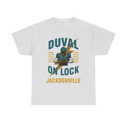 Jacksonville Duval On Lock Tee for Sports Fans | Male Heavy Cotton Tee, [...]