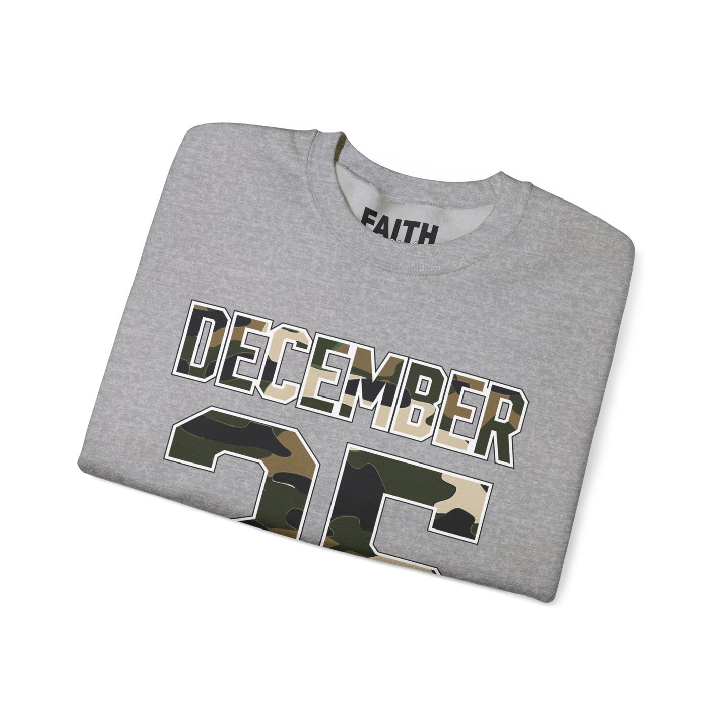 December 25 Camouflage Crewneck Sweatshirt - Christmas Holiday Tee