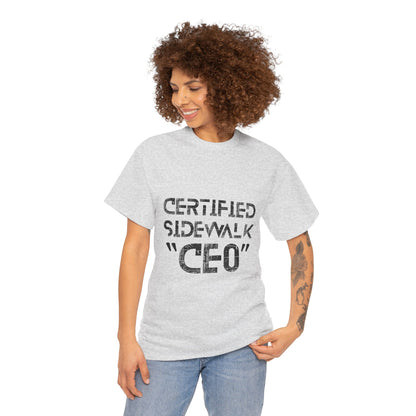 Certified Sidewalk CEO Tee - Fun Unisex T-Shirt, Birthday Gift, Casual Wear, Urban Style, Streetwear Fashion