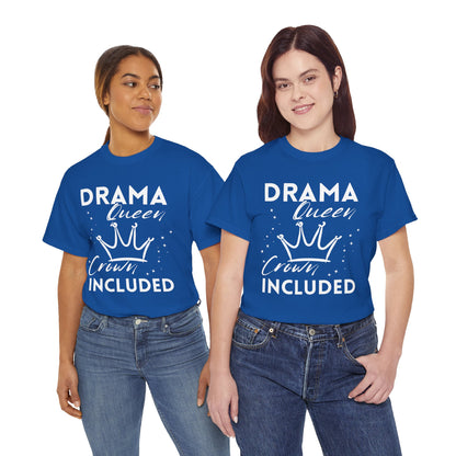 Drama Queen Cotton Tee - Empowering T-Shirt, Gift for Her, Casual Wear, Birthday Celebration, Statement Top