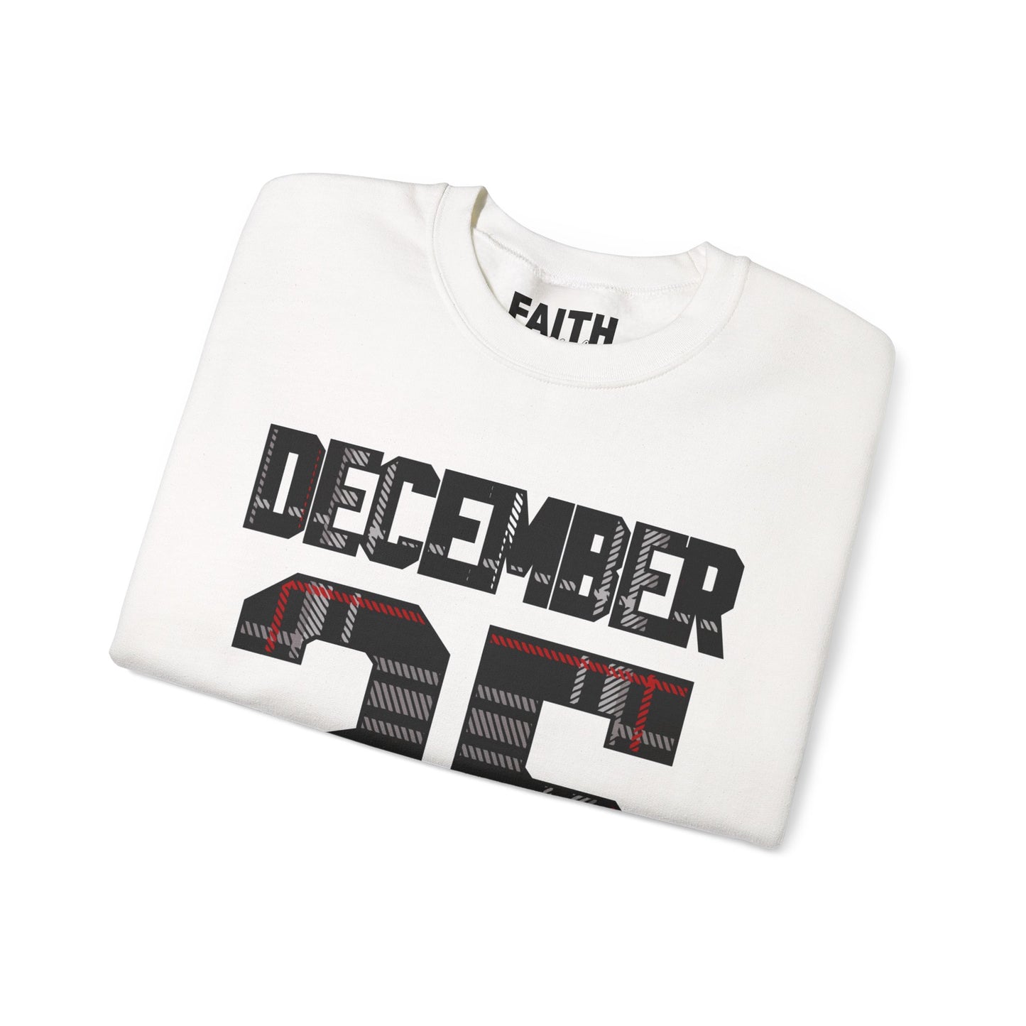 December 25 Plaid Number Crewneck Sweatshirt