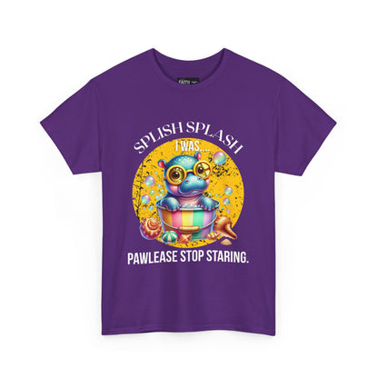 Splash Splash Frog Tee, Cute Animal Shirt, Fun Graphic T-Shirt, Summer Vibes Apparel, Gifts for Animal Lovers, Unisex Cotton Tee