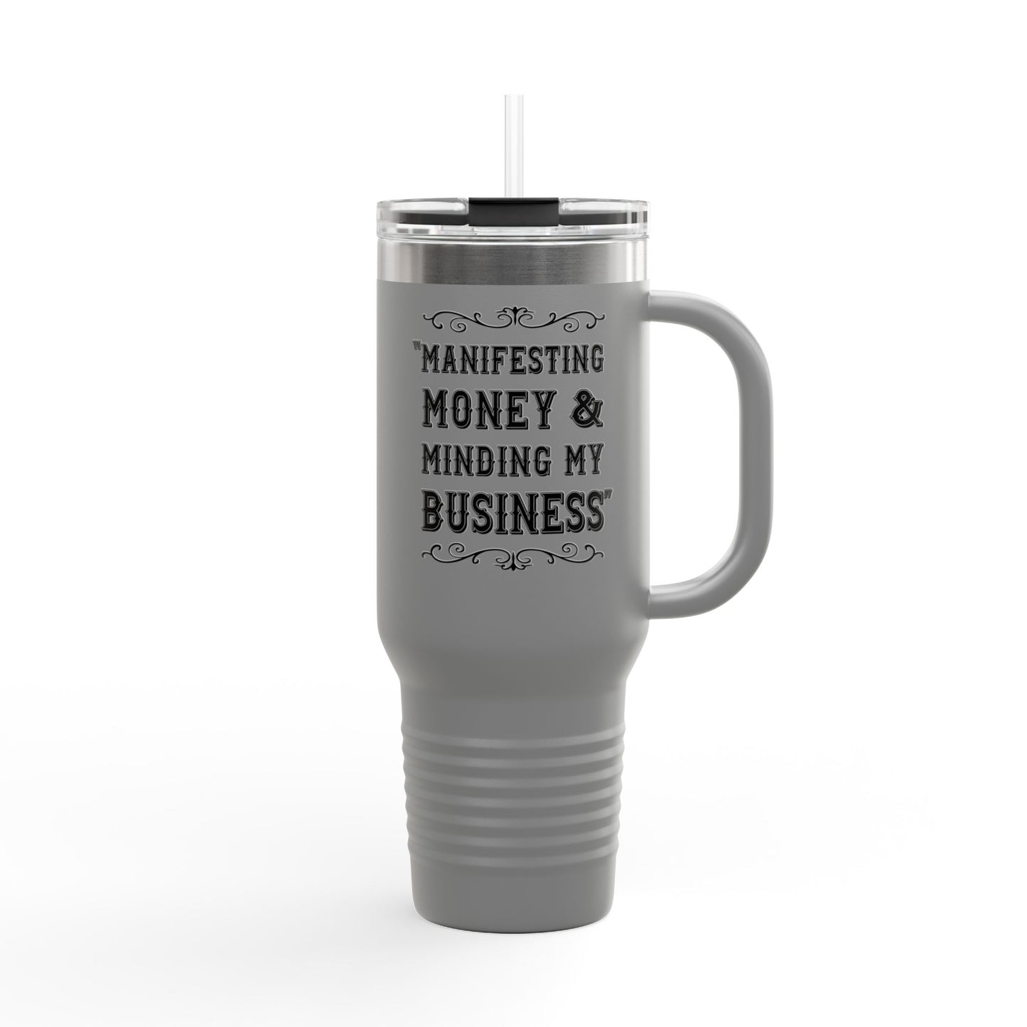 Manifesting Money Insulated Travel Mug, 40oz - Motivational Travel Tumbler, Gift for Entrepreneurs, Daily Affirmation Mug, [...]