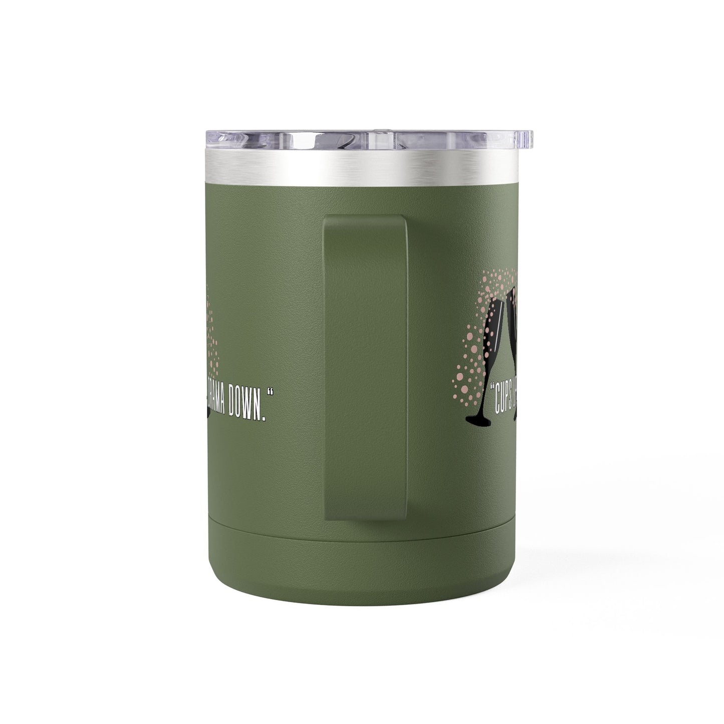 Celebratory Coffee Mug Tumbler, Cheers Gift for Friends, 15oz Drinkware for Parties, Birthdays, Wedding, Fun Gatherings