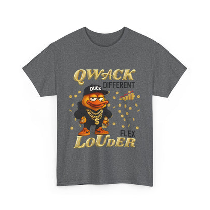 Qwack Different Unisex Heavy Cotton Tee, Fun T-Shirt, Gift for Duck Lovers, Casual Wear, Streetwear Style, Summer Vibes