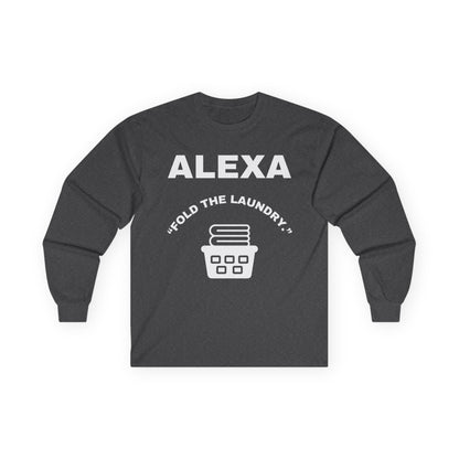Funny Laundry Long Sleeve Tee, Gift for Mom, Birthday Gift, Homeowner Shirt, Casual Wear, Laundry Humor Tee, Daily Use