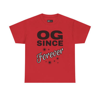 Grandpa Heavy Cotton Tee - OG Since Forever, Casual Tee, Trendy Graphic Shirt, Gift for Friends, Streetwear Fashion