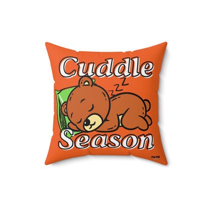 FaithStyles Autumn Cuddle Season Pillow - Cozy Home Decor, Great for Fall and Winter, Gift for Bear Lovers, Kids Room, Relaxation