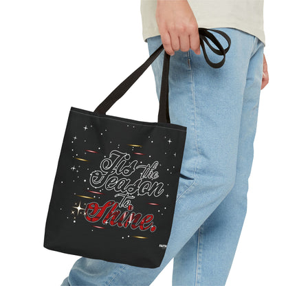 Holiday Tote Bag — 'Tis the Season to Shine Christmas Shopper Tote