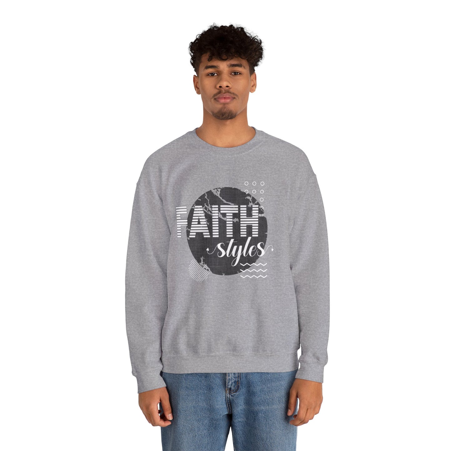 Faith Styles Unisex Heavy Blend™ Crewneck Sweatshirt - Cozy Spiritual Apparel for Everyday Wear, Gift for Friends, Comfort