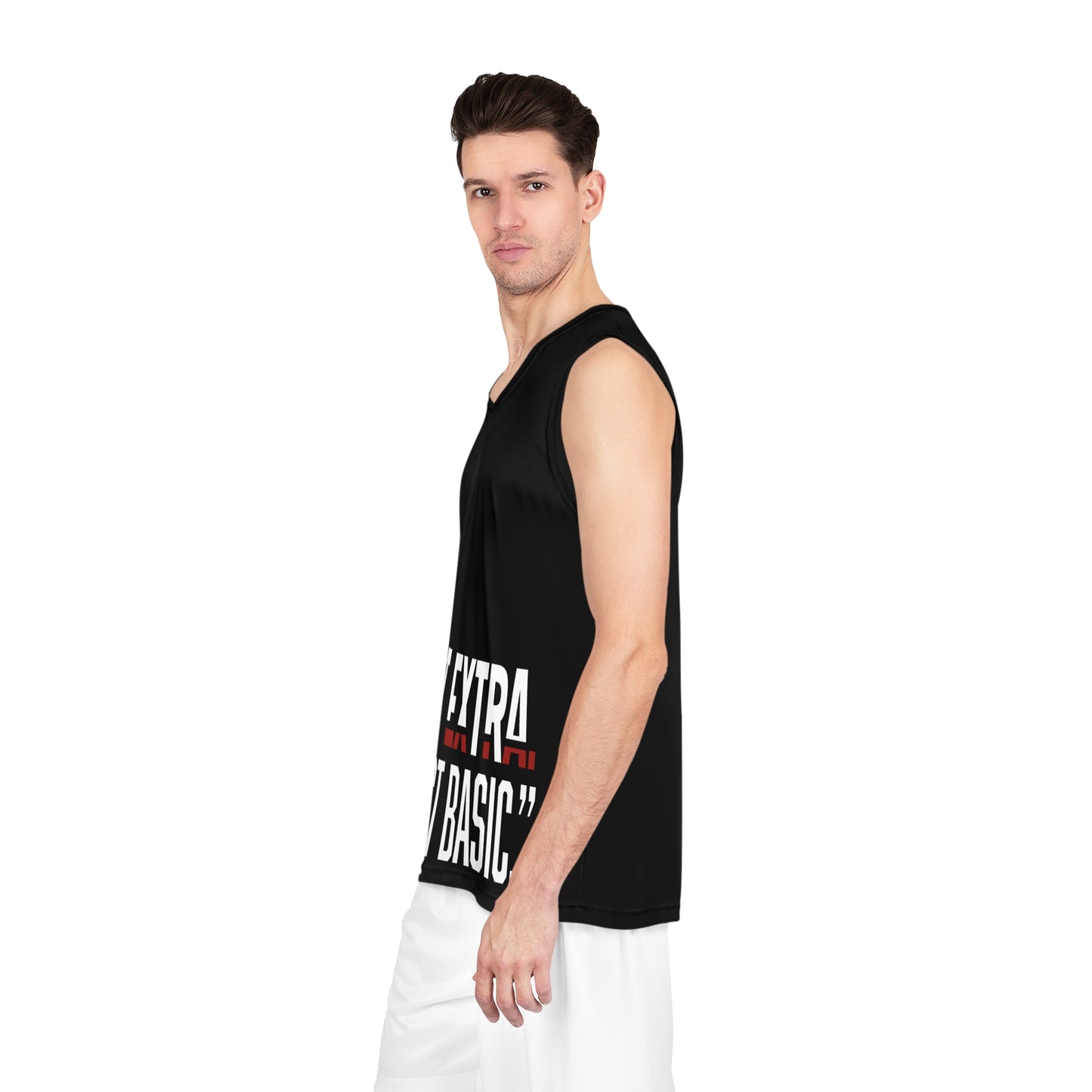 Trendy Basketball Jersey - "I'm Not Extra You're Just Basic", Sporty Apparel, Streetwear, Activewear, Gift for Athletes