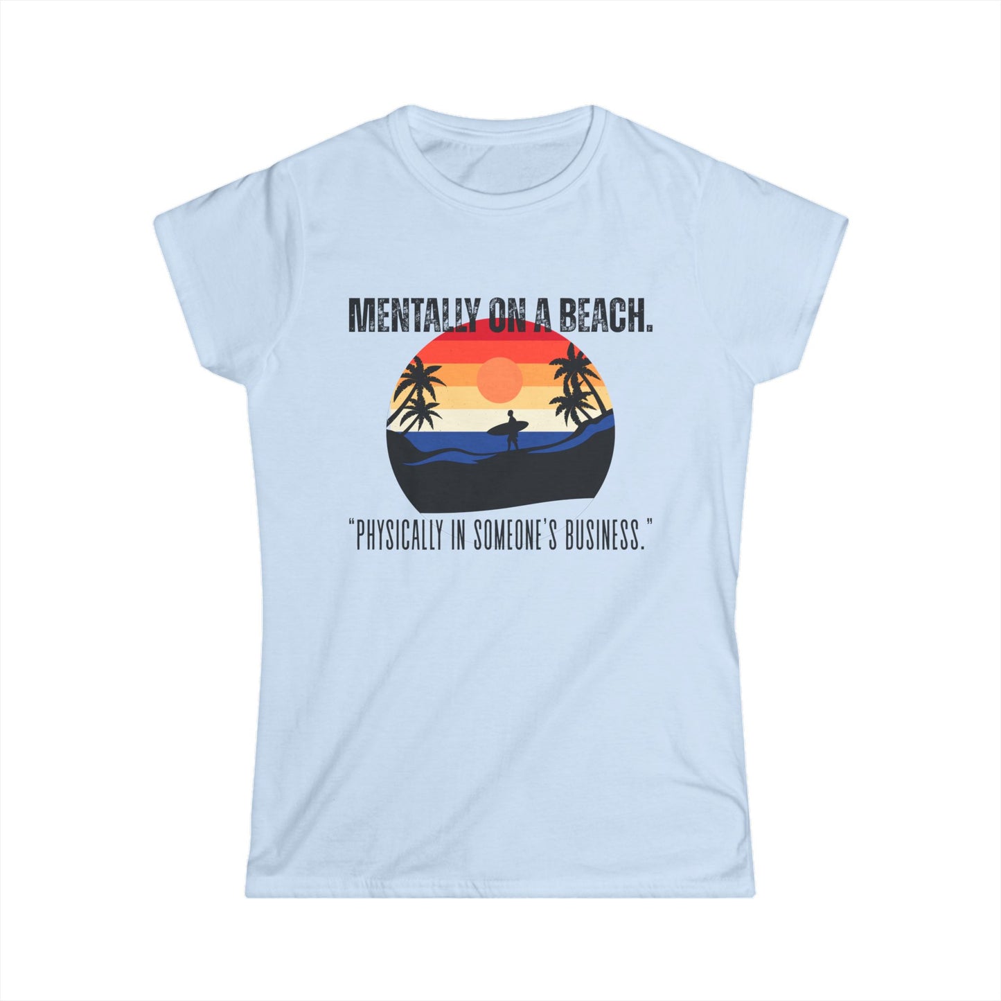 Beach Vibes Women's Tee - Relaxed Style, Gift for Vacation Lovers, Summer Outfits, Casual Wear, Travel Shirts