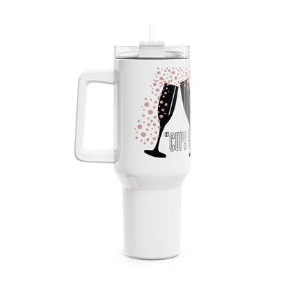 Festive Cheers Tumbler, Cups Up Drama Down, 40 oz tumbler, Gift