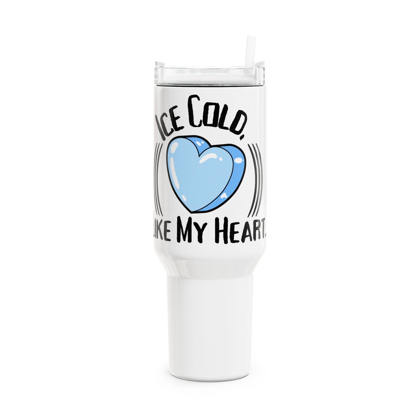 Ice Cold 40oz Tumbler - Perfect Summer Drinkware, Cool Gift for Friends, Pool Parties, Outdoor Events, Motivational Hydration