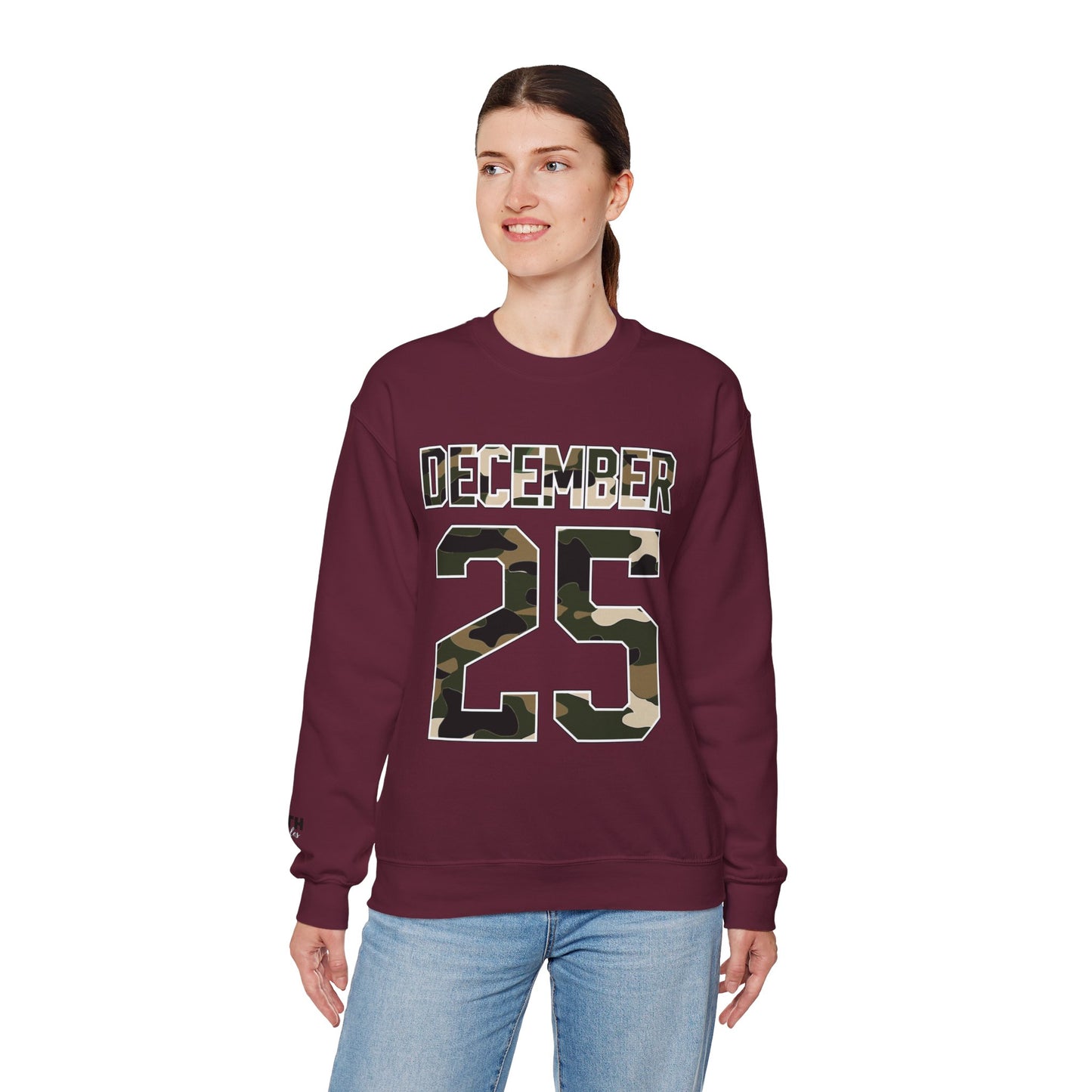 December 25 Camouflage Crewneck Sweatshirt - Christmas Holiday Tee