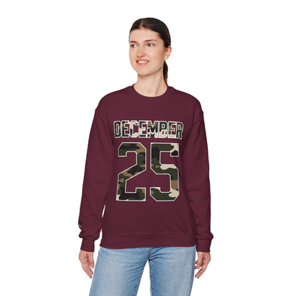 December 25 Camouflage Crewneck Sweatshirt - Christmas Holiday Tee